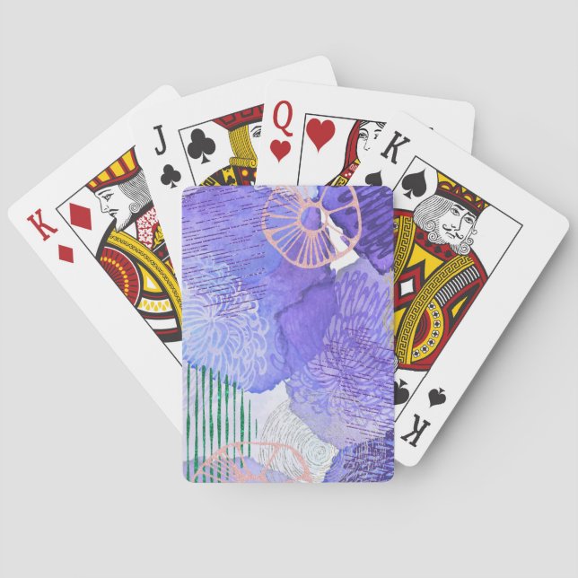 Jeu De Cartes Conception abstraite violette (dos)