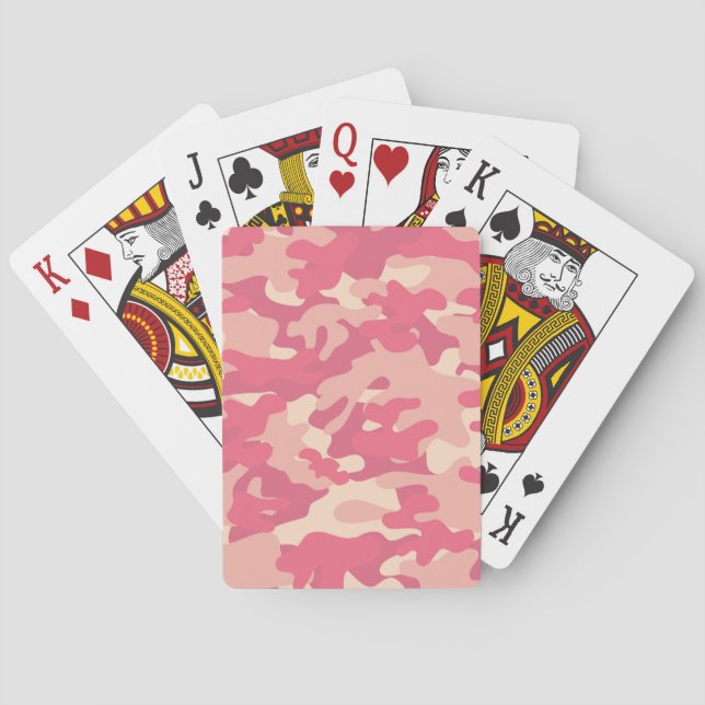 Jeu De Cartes Conception Camo Rose (dos)