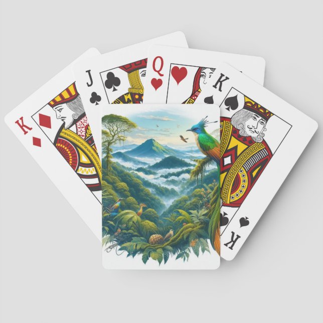 Jeu De Cartes Conception captivante de forêts de nuages (dos)