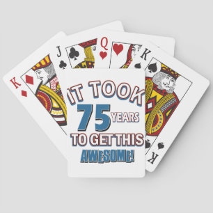 Jeu De Cartes Conception d'anniversaire de 75 ans