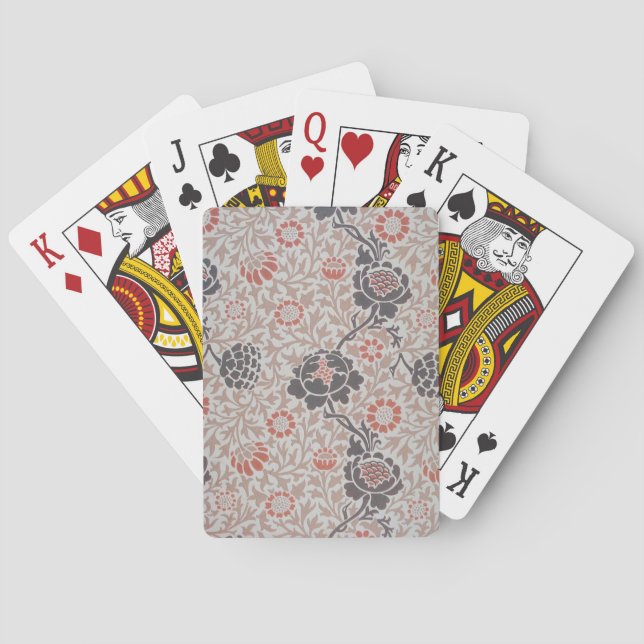 Jeu De Cartes Conception d'art botanique de William Morris Graft (dos)
