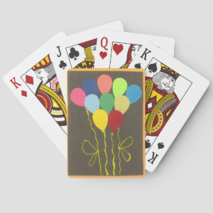 Jeu De Cartes Conception d'art graphique de ballons d'anniversai
