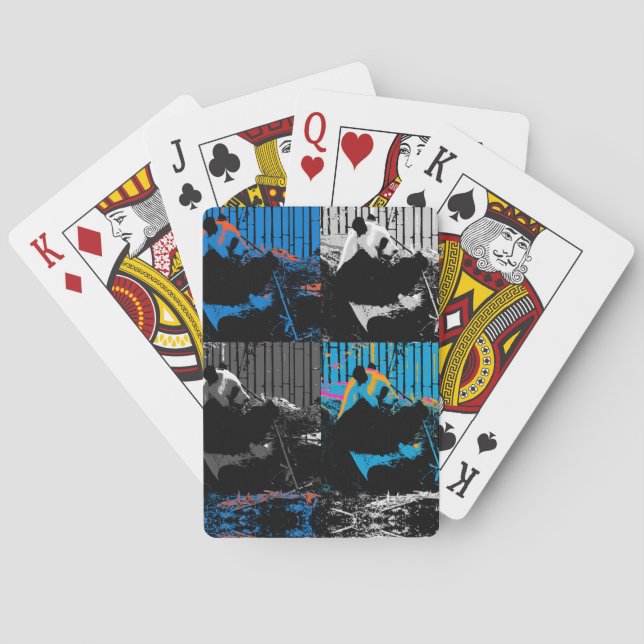 Jeu De Cartes Conception d'art moderne multi-panneaux d'ours Pan (dos)