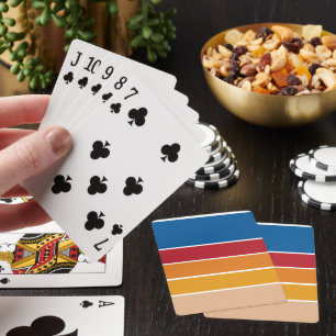 Jeu De Cartes Conception de bandes colorées d'inspiration vintag