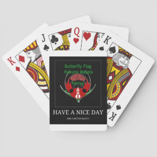 Jeu De Cartes Conception de bouclier kenyan : drapeau papillon.