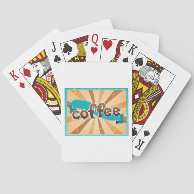 Jeu De Cartes Conception de café rétro (dos)
