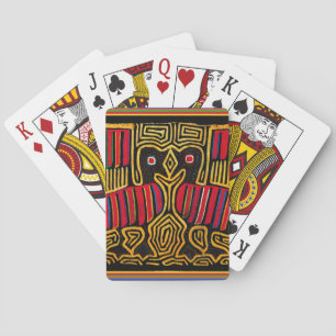 Jeu De Cartes Conception de canard de Mola d'Indien Cuna
