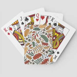Jeu De Cartes Conception de Carré feuille couleur automne