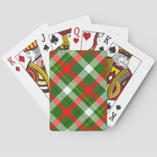 Jeu De Cartes Conception de carreaux en flanelle rouge vert blan