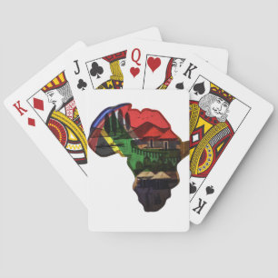 Jeu De Cartes Conception de carte d'Afrique colorée