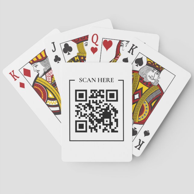 Jeu De Cartes Conception de carte de poker de code QR minimalist (dos)