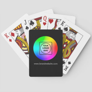 Jeu De Cartes Conception de cartes de poker avec logo noir gras