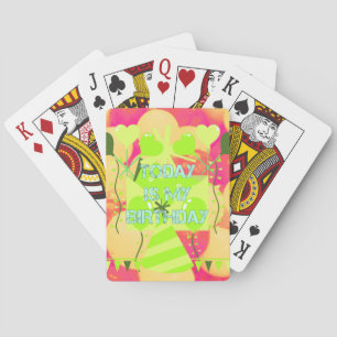 Jeu De Cartes Conception de célébration joyeuse : Aujourd'hui, c
