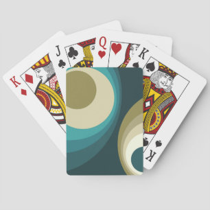 Jeu De Cartes Conception de cercles de style rétro coloré