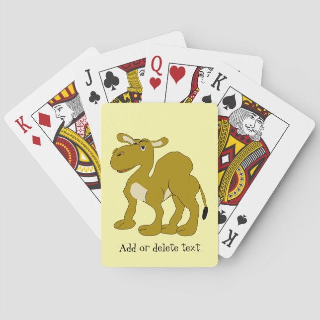 Jeu De Cartes Conception de chameau Fond de couleur quelconque (dos)