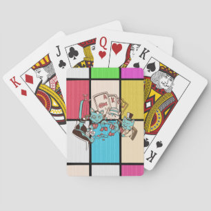 Jeu De Cartes Conception de chats drôles de joueurs de poker