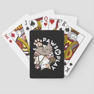 Jeu De Cartes Conception de chats mignons et joueurs – Art de pa