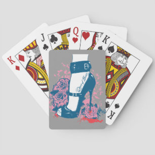 Jeu De Cartes Conception de chaussure audacieuse de reine de cœu