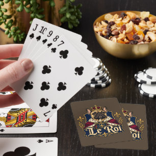Jeu De Cartes Conception de chien royal roi Bouledogue français