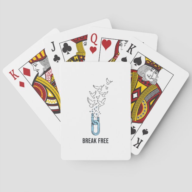 Jeu De Cartes Conception de citation inspirante Break Free (dos)
