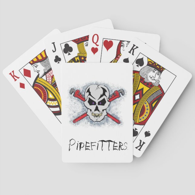 Jeu De Cartes Conception de crâne de Pipefitter (dos)