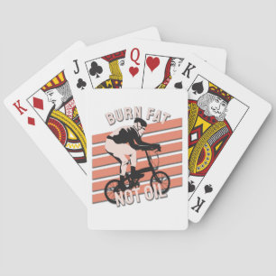 Jeu De Cartes Conception de cycliste drôle - Brûler de la graiss