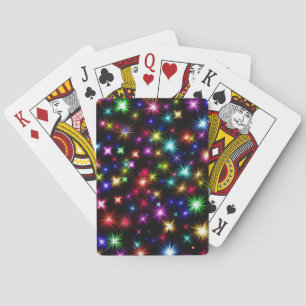 Jeu De Cartes Conception de feux d'artifice Étoiles Colorées