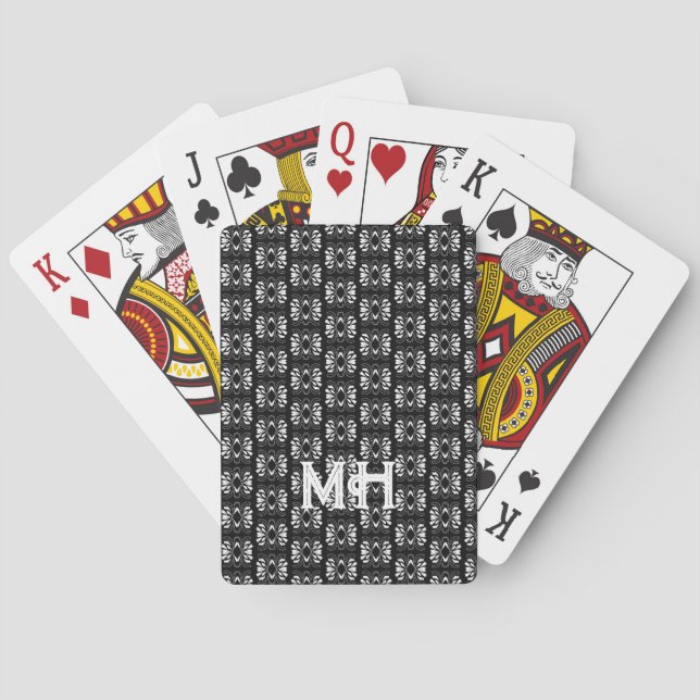 Jeu De Cartes Conception de flair moderne noir et blanc scandina (dos)