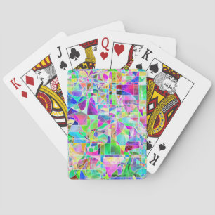 Jeu De Cartes Conception de fragments colorés mignons