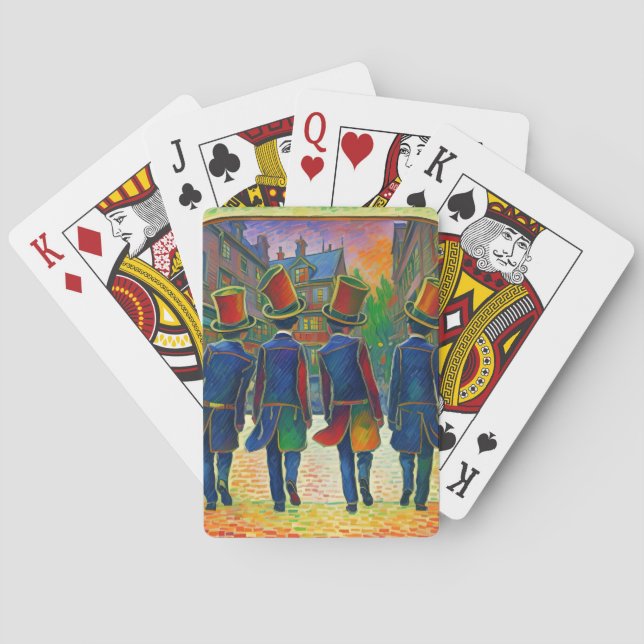 Jeu De Cartes Conception de haut-de-forme (dos)