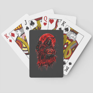Jeu De Cartes Conception de la fête d'Halloween avec la Faucheus