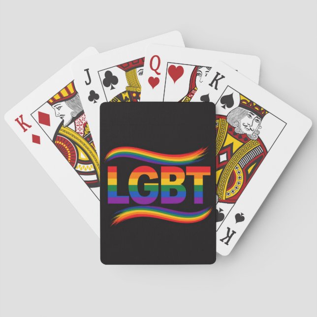 Jeu De Cartes Conception de l'arc-en-ciel de la fierté LGBT (dos)
