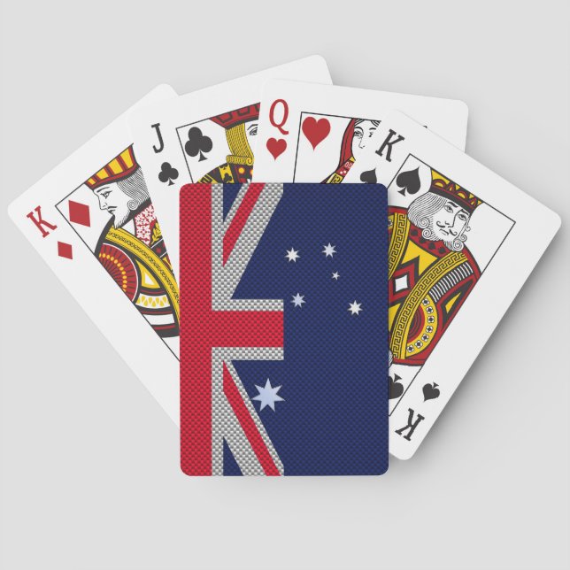 Jeu De Cartes Conception de l'Australie dans le style de chrome (dos)