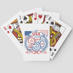 Jeu De Cartes Conception de l'emblème anniversaire patriotique U