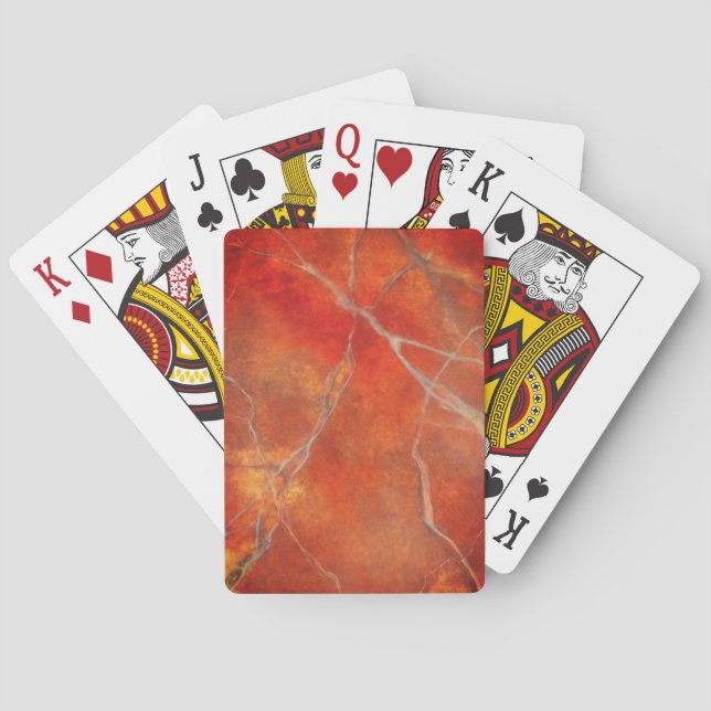 Jeu De Cartes Conception de marbre rouge par Studio Blitz (dos)