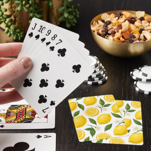Jeu De Cartes Conception de motif citron | Impression d'été frai (In Situ)