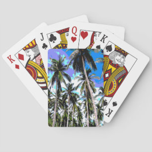 Jeu De Cartes Conception de palmiers tropicaux.