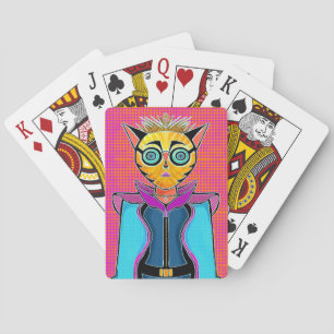 Jeu De Cartes conception de personnage félin