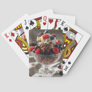Jeu De Cartes Conception de photo de dessert aux baies de chocol