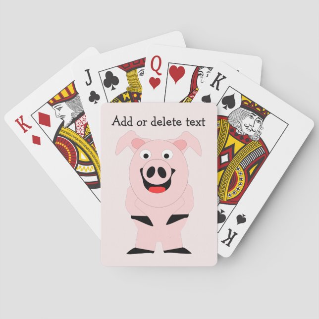 Jeu De Cartes Conception de porc personnalisée (dos)