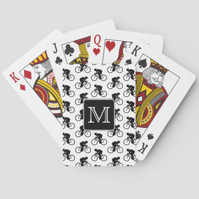 Jeu De Cartes Conception de recyclage avec le monogramme fait (dos)