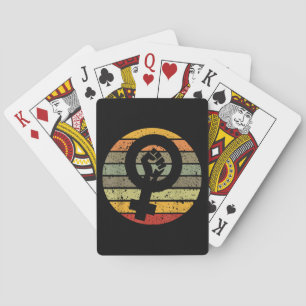Jeu De Cartes Conception de symbole de féminisme Rétro Vintage, 