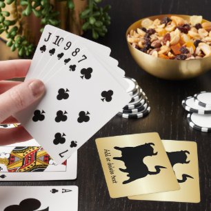Jeu De Cartes Conception de taureau Fond personnalisé de n'impor