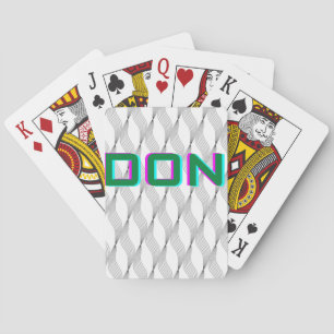 Jeu De Cartes Conception de texte et de motif personnalisés Don