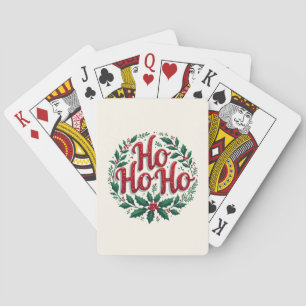 Jeu De Cartes Conception de typographie de couronne de Noël Ho H