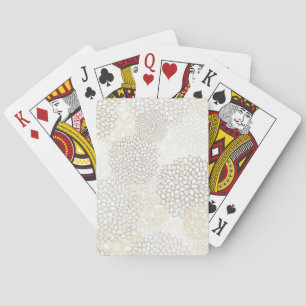 Jeu De Cartes Conception d'éclat d'argile et de fleur blanche