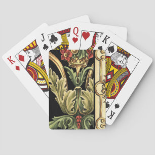 Jeu De Cartes Conception florale ornementale avec les frontières