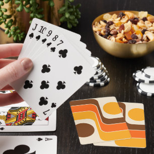 Jeu De Cartes Conception géométrique de style rétro des années 1