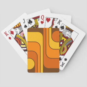 Jeu De Cartes Conception géométrique de style rétro MCM 1970