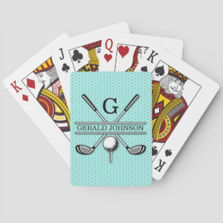Jeu De Cartes Conception minimaliste de monogramme de golf perso